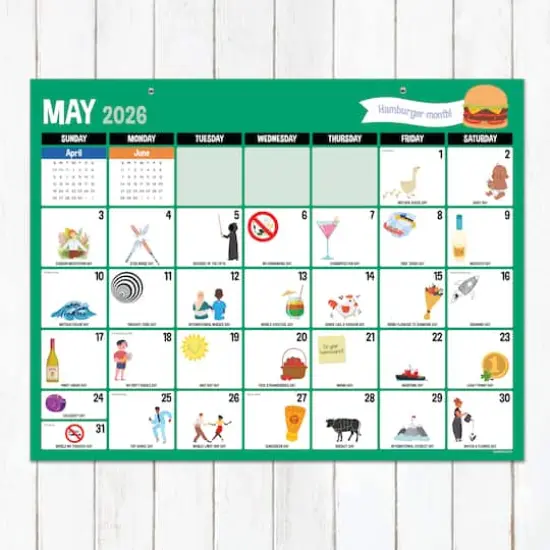 2026 Every Day's A Holiday Large Desk Pad Monthly Blotter Calendar {5}