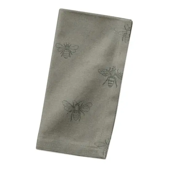 Delicate Bee Pattern Cotton Twill Napkin Green {3}