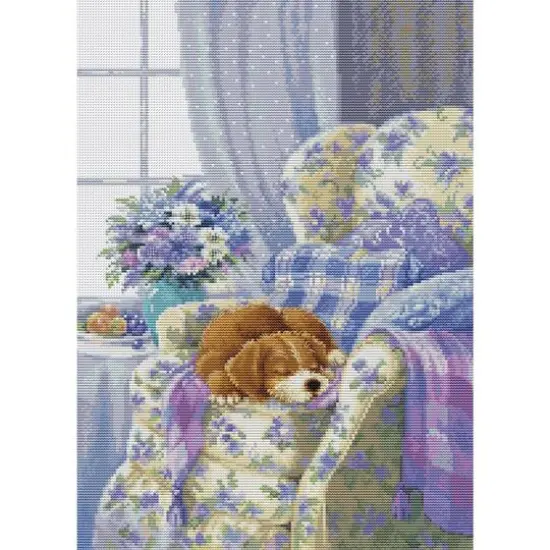 Luca-S Cozy Armchair Counted Cross-Stitch Kit {1}