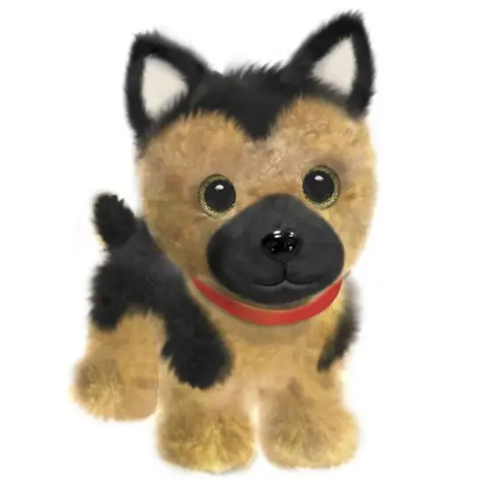 First and Main Wuffles 7" German Shepard Plush Dog {1}