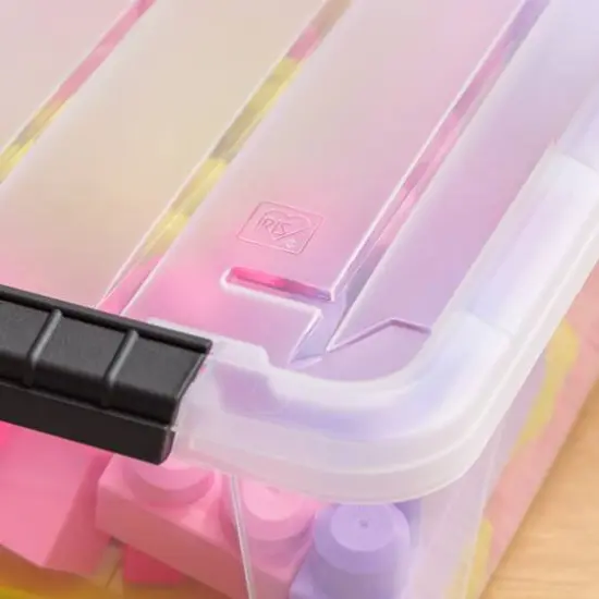 IRIS&reg; 13.5qt. Buckled Clear Boxes with Clear Buckle Lids, 6ct. {8}