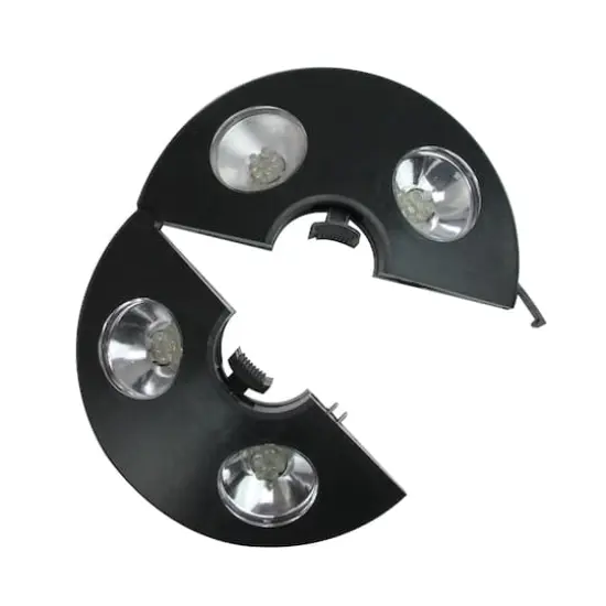 8" Black 4-Panel Patio Umbrella Light {4}