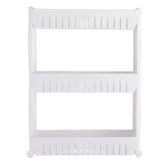 Simplify 3-Tier Slim Slide-Out Storage Cart White {8}