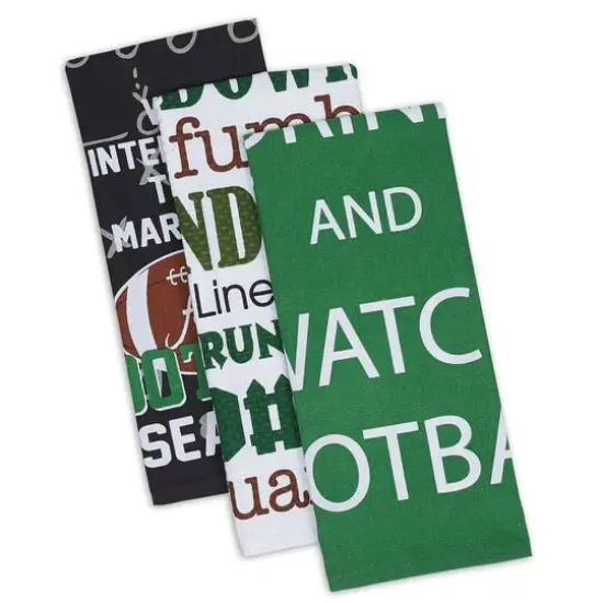 DII&reg; Everything Football Dishtowels, 3ct. {1}
