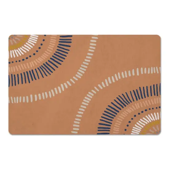 Earthtone Dashed Lines 27" x 18" Floor Mat {4}