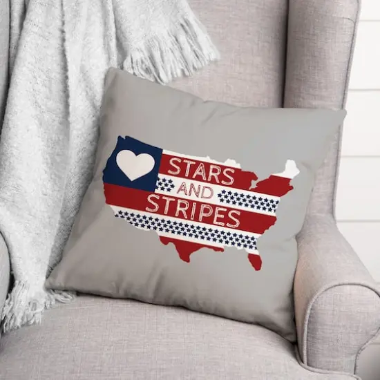 Stars and Stripes Throw Pillow {3}