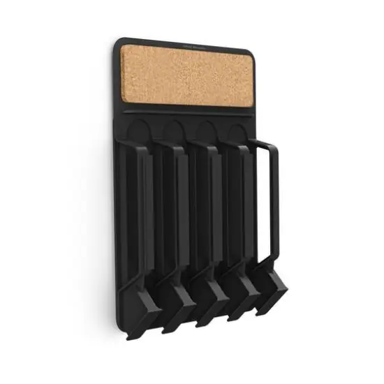 Mind Reader Black Wall-Mount Single Serve Coffee Pod Dispenser with Cork Top {7}
