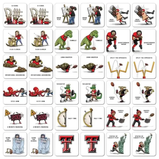 College Team Licensed Memory Match Game Texas Tech Red Raiders {4}