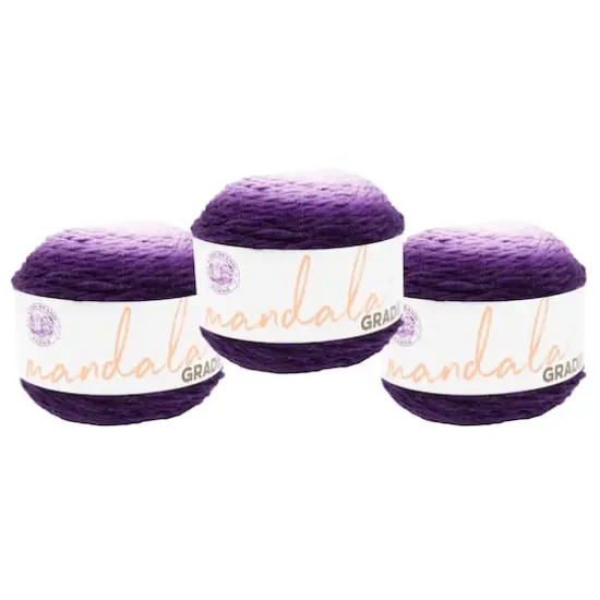 3 Pack Lion Brand&reg; Mandala&reg; Gradient Yarn Purple {1}