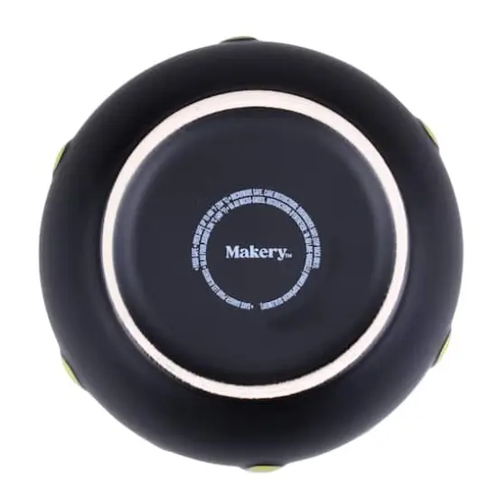 6.25" Black & Green Drip Ceramic Cauldron by Makery™ {4}