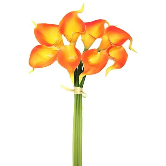 Orange Calla Lily Artificial Bundle {1}