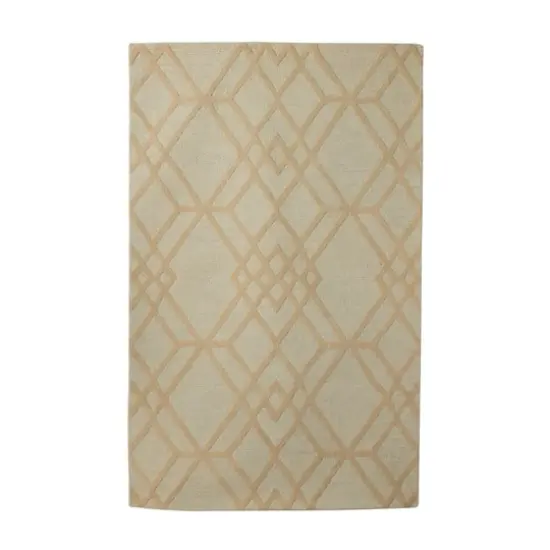 Beige Contemporary 5' x 8' Area Rug {3}