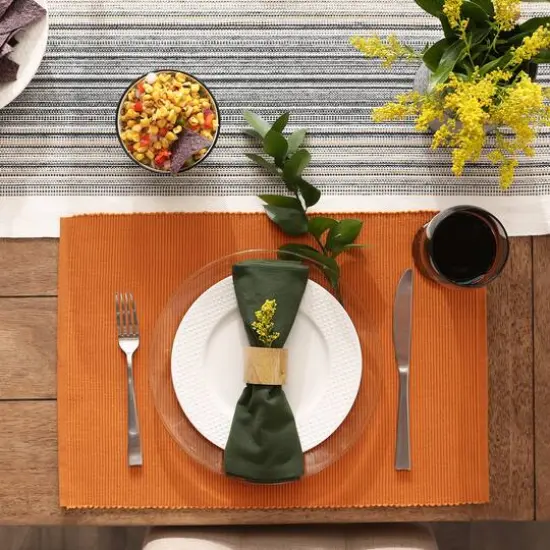 DII&reg; Ribbed Cotton Placemats, 6ct. Pumpkin Spice {7}