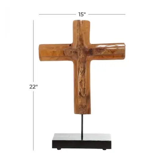 Brown Teak Wood Eclectic Style Table Decor 22" x 15" x 6" {8}