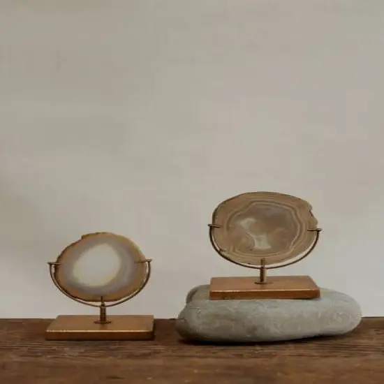 Hello Honey&reg; Natural Agate Decor On Stand (Each One Will Vary) {5}