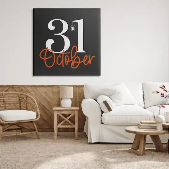 Stupell Industries 31 October Halloween Date Canvas Wall Art {3}
