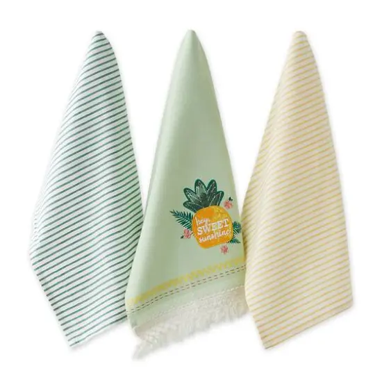 Sweet Pineapple Embellished Dishtowel (Set of 3) {1}