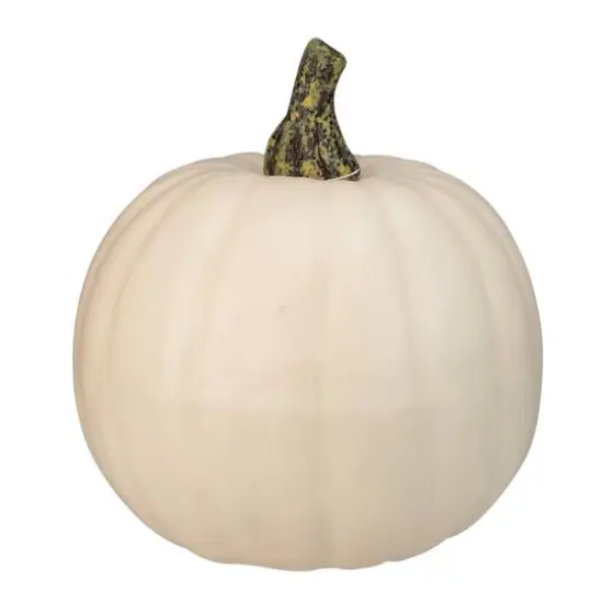 8.5" Cream Pumpkin Tabletop D&eacute;cor {1}