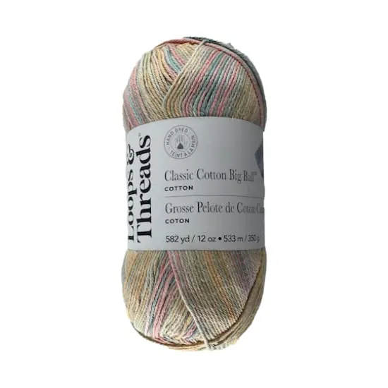 Classic Cotton Big Ball&trade; Ombre Yarn by Loops & Threads&reg; Pastel Ombre {1}