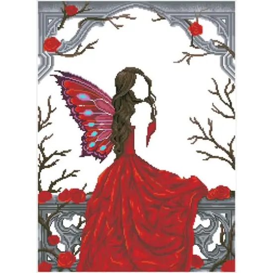 Diamond Dotz® Advanced Winter Rose Fairy Diamond Painting Kit {3}