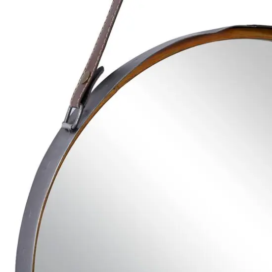 33" Gold Modern Metal Wall Mirror {6}