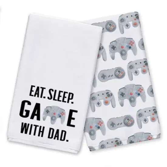 Game with Dad Tea Towel Set {1}