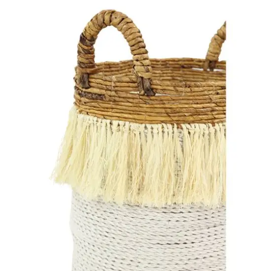 CosmoLiving by Cosmopolitan White Sea Grass Eclectic Storage Basket Set {5}