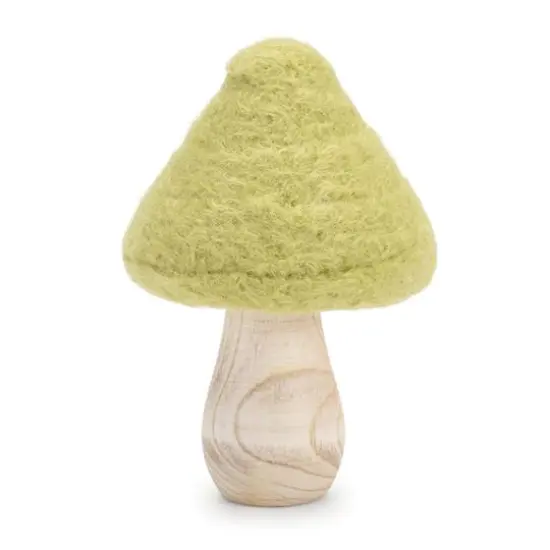 4.25" Felt & Wood Mushroom D&eacute;cor Set {5}