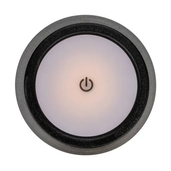 Hello Honey® 14.5" Black Round Metal LED Rechargeable Table Lamp {8}