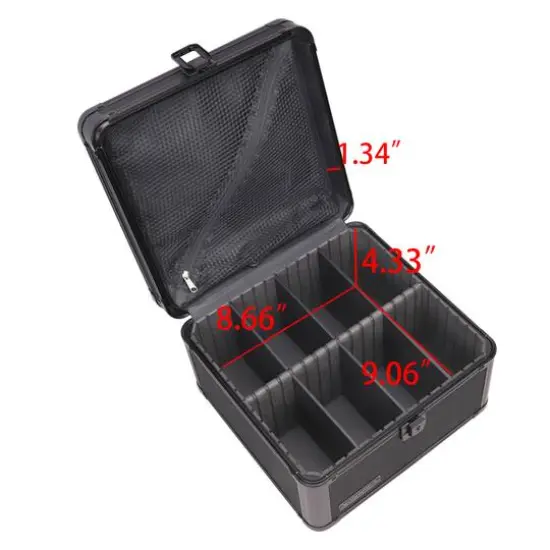 Vaultz Black Square Tactical Divided Storage Box {5}
