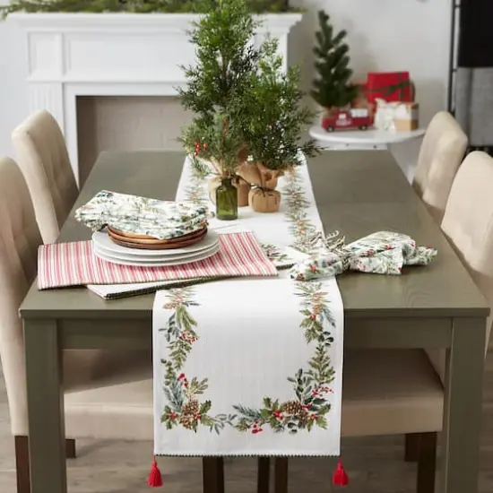 DII&reg; Heritage Holiday Sprigs Reversible Embellished Placemats, 4ct. {10}