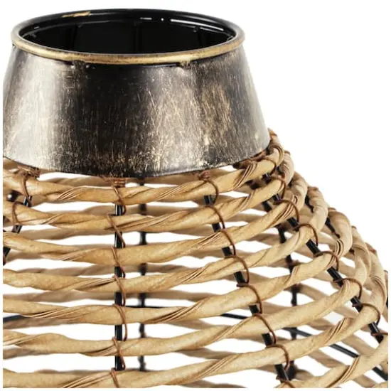 16" Brown Seagrass Handmade Twisted Vase {5}