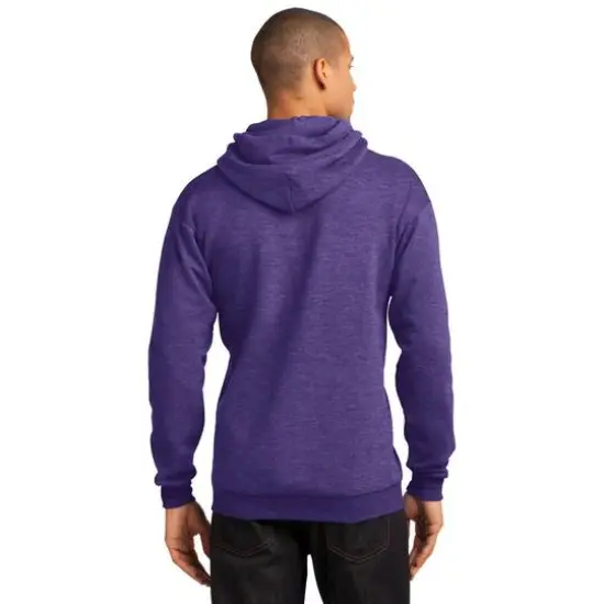 Port & Company&reg; Heathered Colors Core Fleece Pullover Hooded Sweatshirt Heather Purple {6}