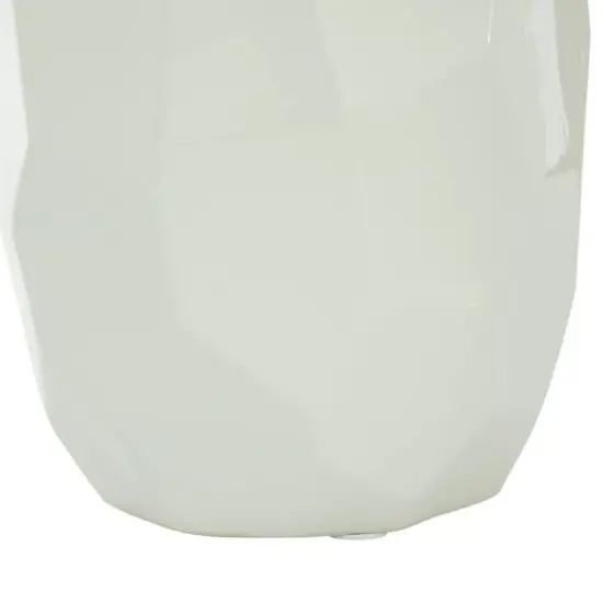 CosmoLiving by Cosmopolitan White Ceramic Modern Vase, 16" x 8" x 8" {5}