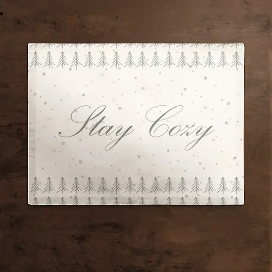 Tree Stay Cozy 18x14 Poly Twill Placemat {3}
