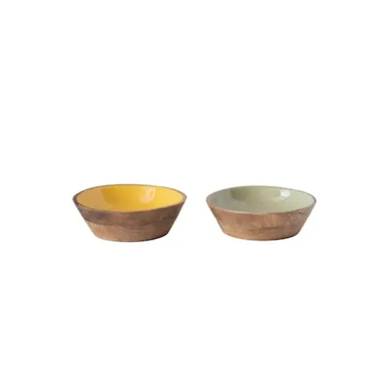 Hello Honey&reg; Enameled Mango Wood Bowl Set {1}