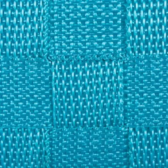 Teal Nylon Trapezoid Basket Weave Bin Set {5}