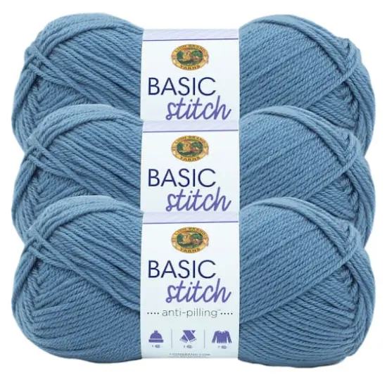 3 Pack Lion Brand&reg; Basic Stitch Anti Pilling&trade; Yarn Stonewash {1}