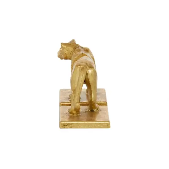 5" Gold Iron Cougar Glam Bookends {4}