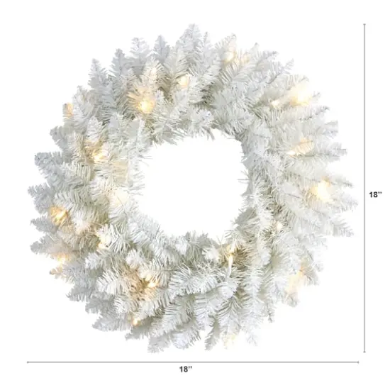 18" Pre-Lit Colorado Spruce Christmas Wreath {3}