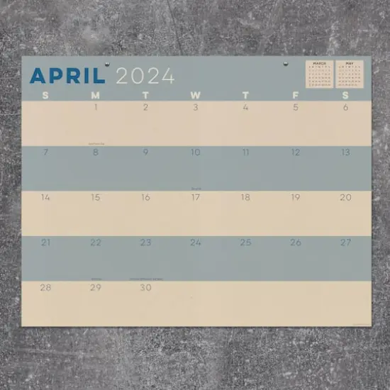 TF Publishing 2024 Kraft Medium Desk Pad Monthly Blotter Calendar {5}