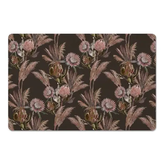 Protea Blooms Floor Mat Charcoal {1}