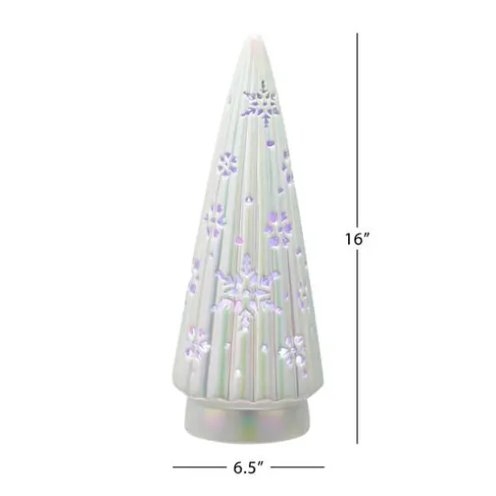90th Anniversary Collection Snowflake 16" LED Kaleidoscope Tree {4}