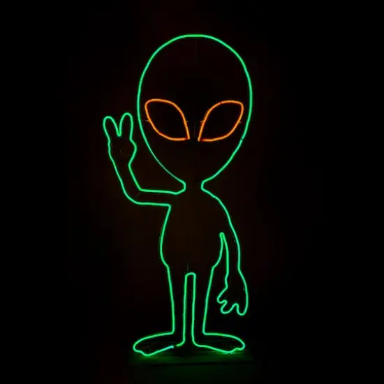 40" Halloween Neon Style Alien Decoration {5}