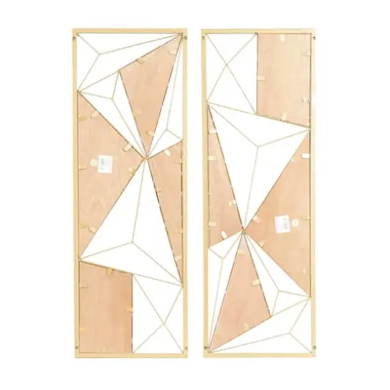 CosmoLiving by Cosmopolitan Multicolor Metal Abstract Wall Accent Set, 2ct. {4}