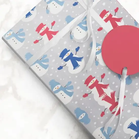 JAM Paper Chilly Snowmen Gift Wrap {3}