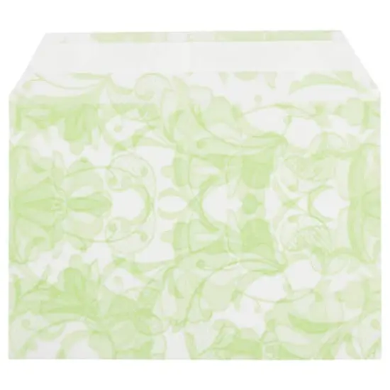 JAM Paper 5.063" x 7.188" Cello Sleeves with Self Adhesive Closures, 100ct. Green Lace {1}