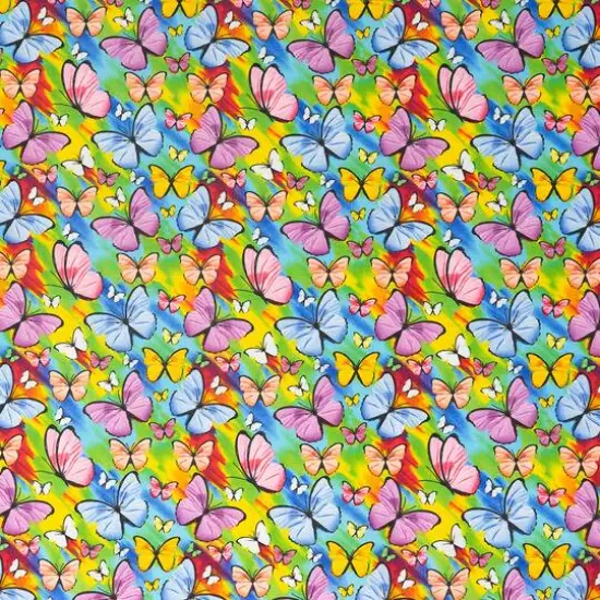 SINGER Rainbow Bright Butterflies Cotton Fabric {1}