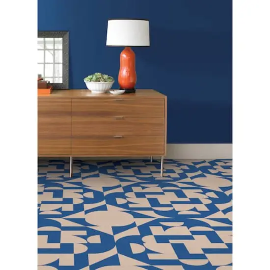 Very Gay Paint Gia Metric Peel & Stick Floor Tiles, 10ct. Coral and Blue {4}