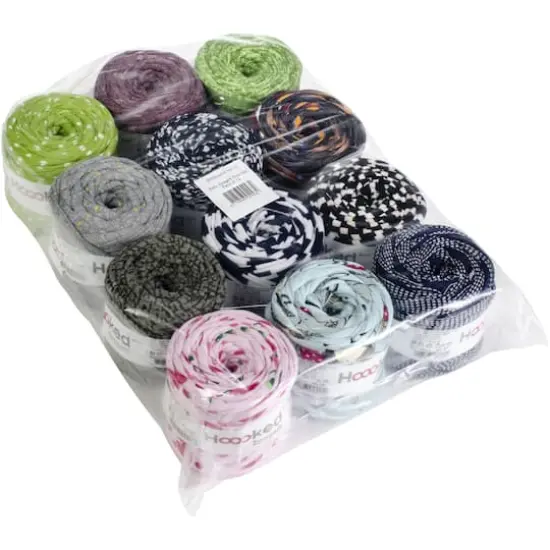 12 Pack: Hoooked Baby Zpagetti Print Mix Yarn Set {1}